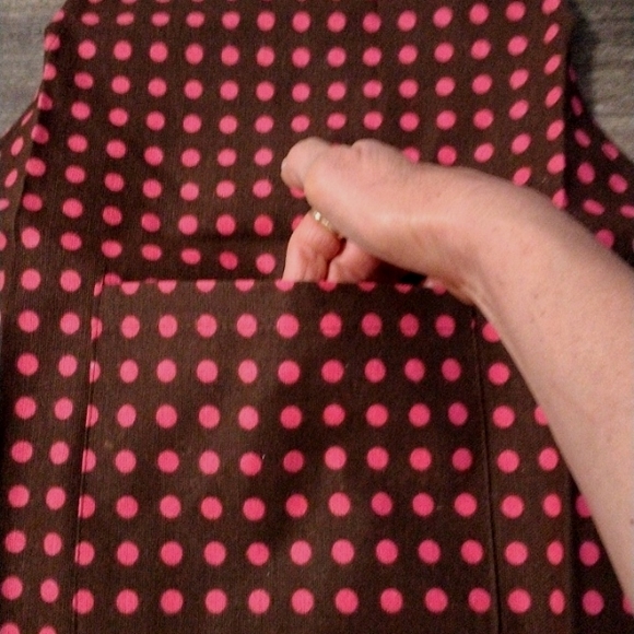 Apron Brown with Hot Pink/Red Polka Dots Cooking BBQ Baking Gift idea - Picture 2 of 6